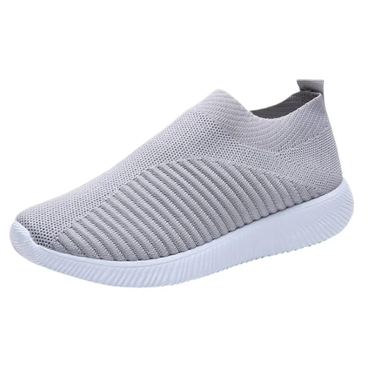 Unisex nan leichte gestrickte Slip-On Sneaker mit elastischem Einstieg und ergonomischer Einlegesohle