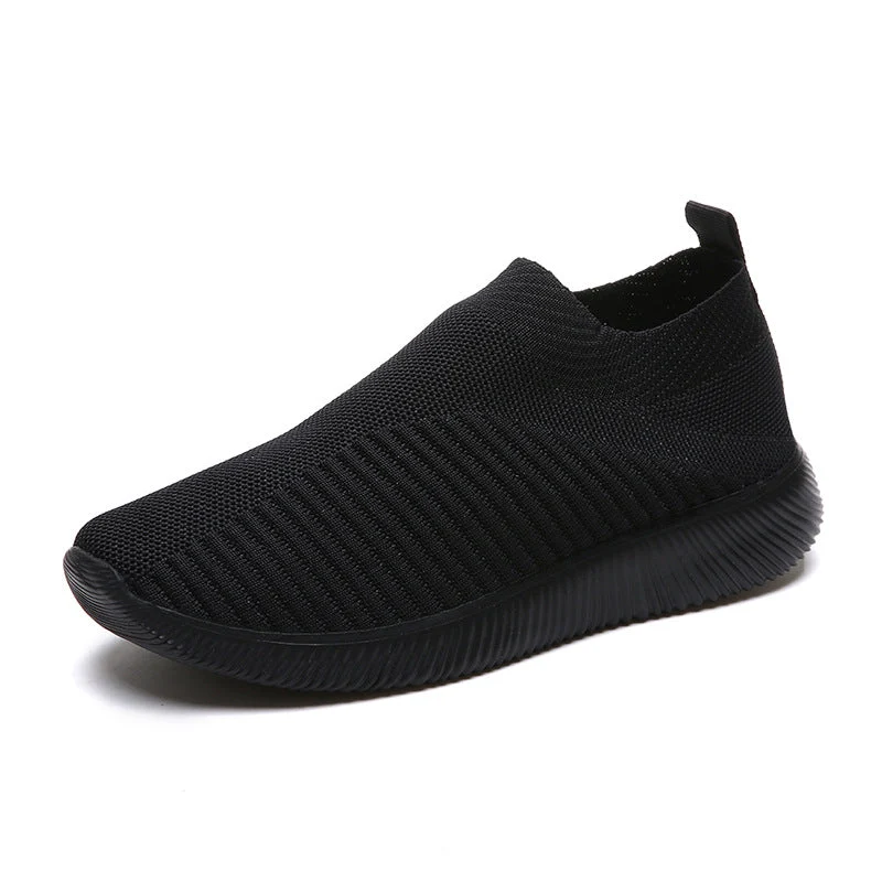 Unisex nan leichte gestrickte Slip-On Sneaker mit elastischem Einstieg und ergonomischer Einlegesohle