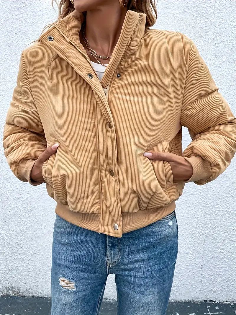 Nord Taschen | Cordjacke mit Reißverschluss und Knopfverschluss