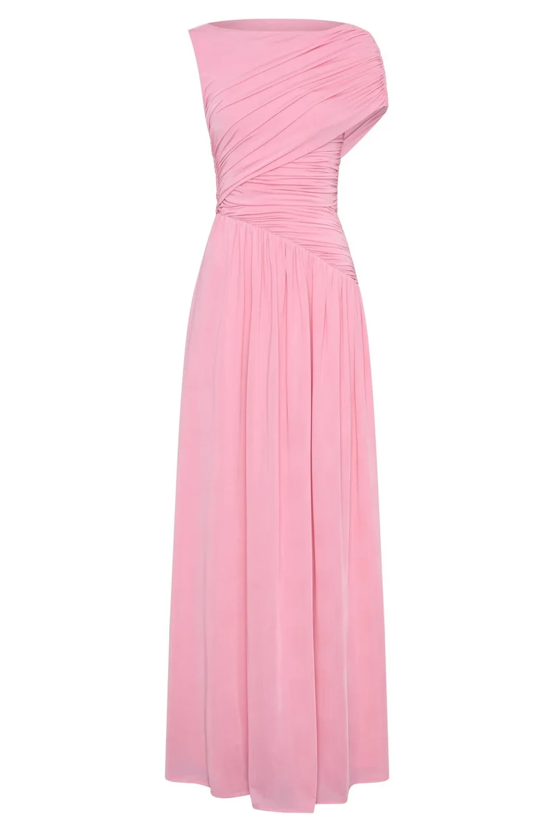 Damen Elegantes Abendkleid mit asymmetrischen Rüschendetails