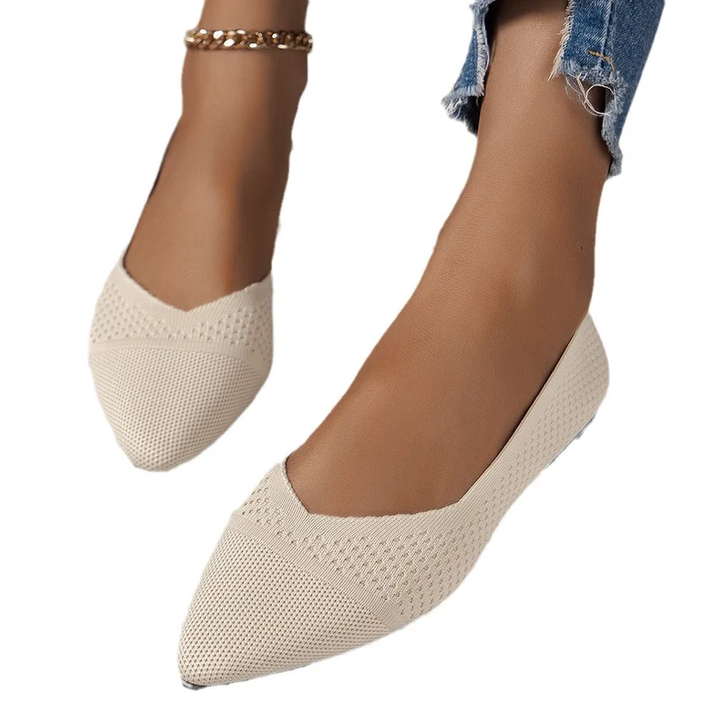 Damen elegante spitze Ballerinas mit atmungsaktivem Obermaterial