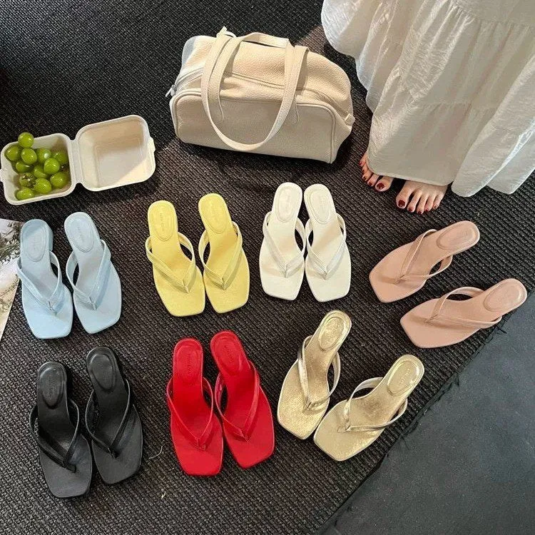 Damen modische Flip-Flops mit elegantem Absatz und komfortablem Fußbett Nord Taschen