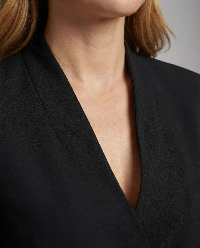 Damen Asymmetrischer Longblazer Ein-Knopf-Verschluss