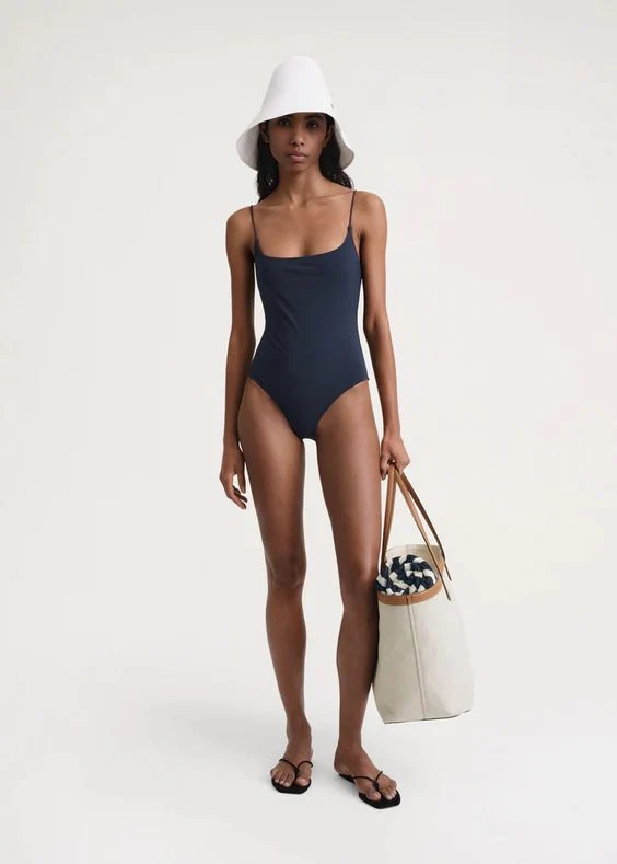 Damen Moderner High-Cut Badeanzug