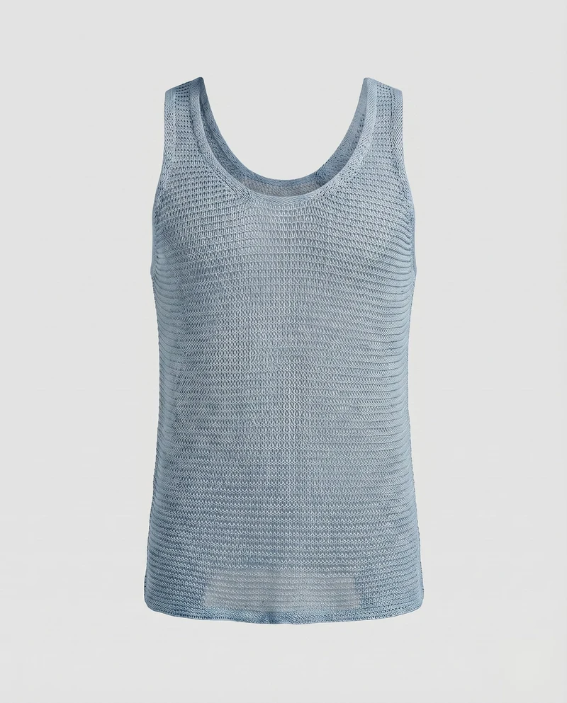 Herren Modische Gehäkeltes Design Strick Strick-Tanktop