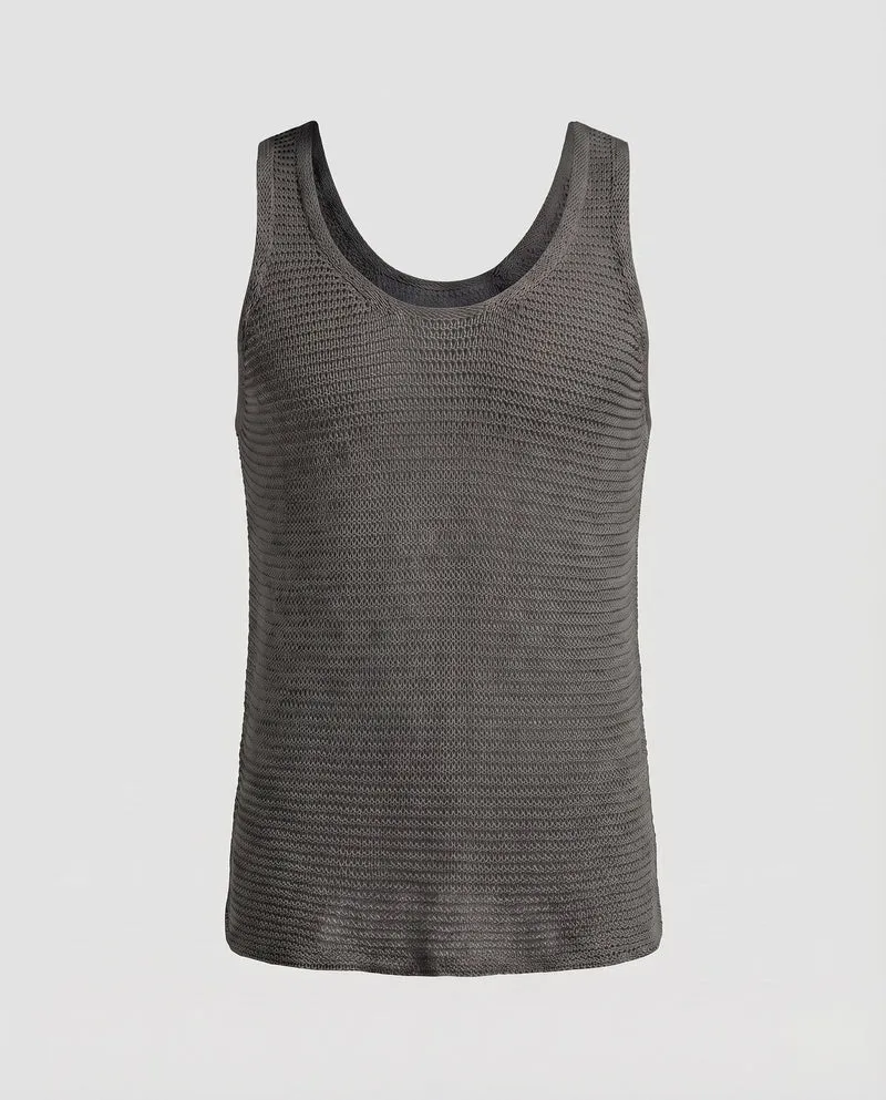 Herren Modische Gehäkeltes Design Strick Strick-Tanktop