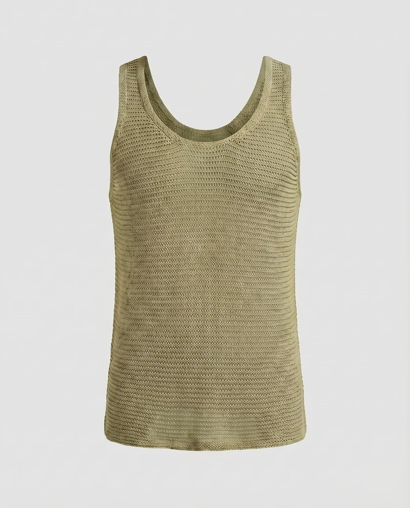 Herren Modische Gehäkeltes Design Strick Strick-Tanktop