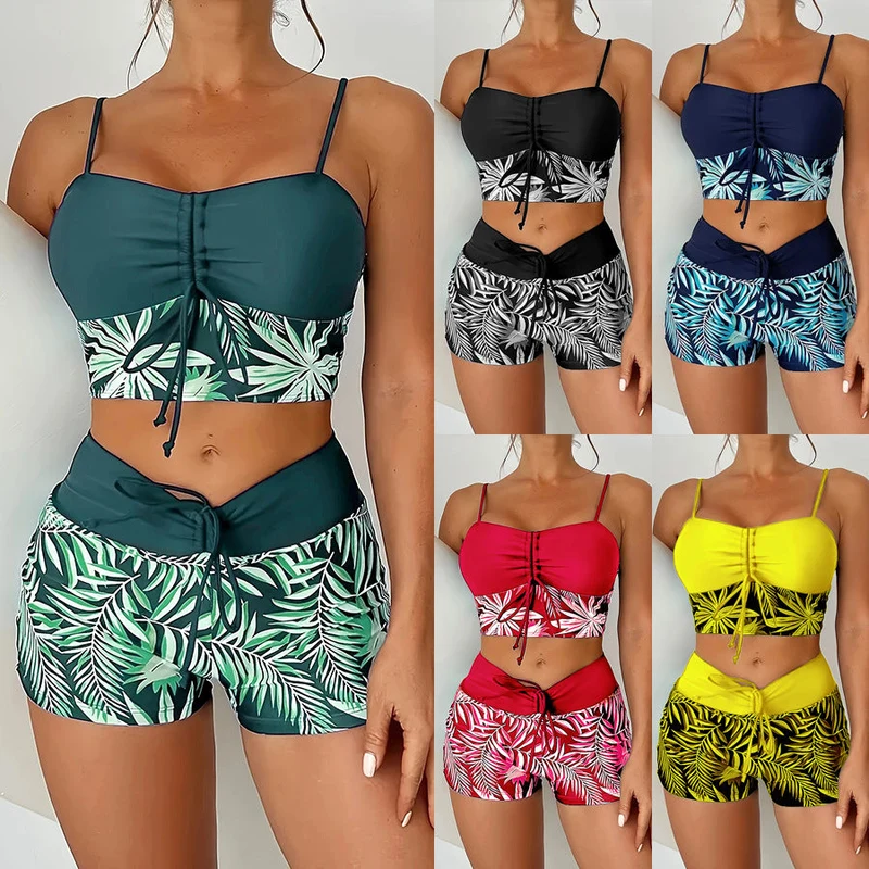 Damen Sportliches Bikini-Top mit Shorts