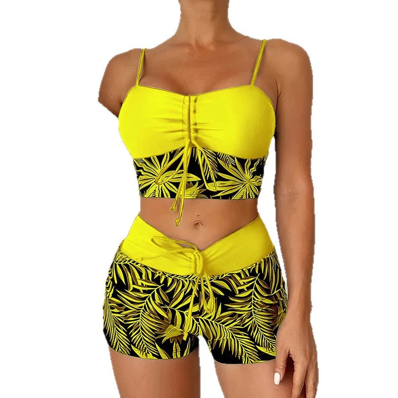 Damen Sportliches Bikini-Top mit Shorts