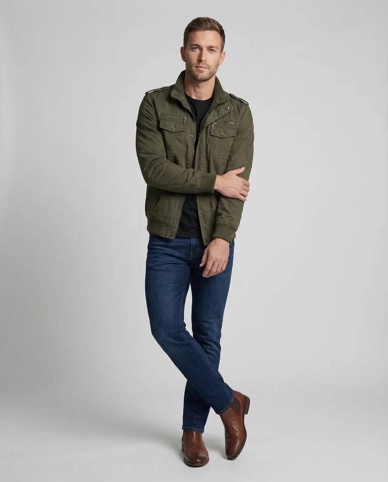Herren Feldjacke Utility mit Schulterklappen