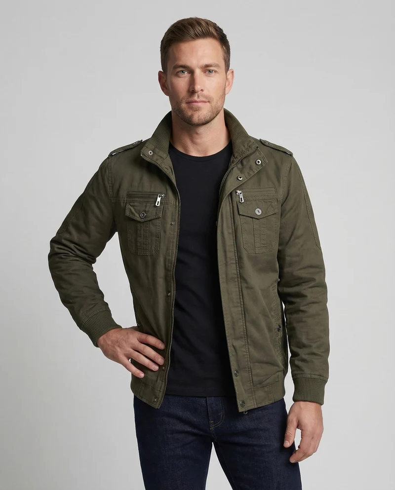 Herren Feldjacke Utility mit Schulterklappen