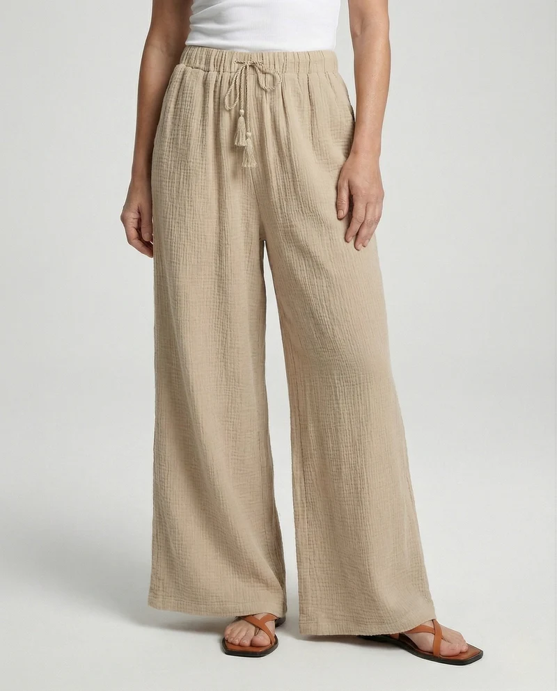 Freizeitkleidung Damen Musselin Hose