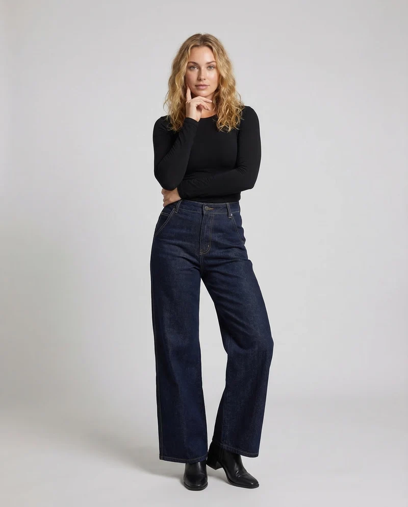 Damen Jeanshose Weit