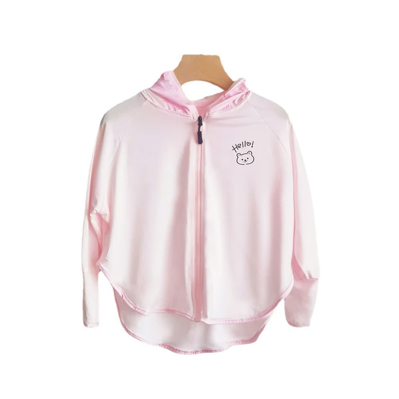 Unisex nan atmungsaktive Kinder-UV-Schutzjacke mit A-Linien-Schnitt, Kapuze und Daumenlöchern Nord Taschen