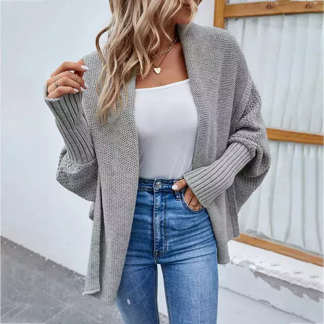 Einfarbige Elegante Strickjacke für Alltag