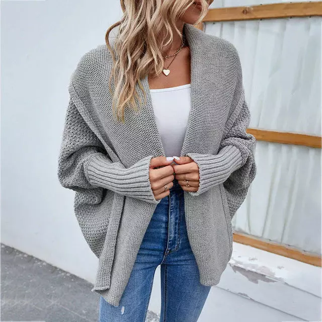 Einfarbige Elegante Strickjacke für Alltag