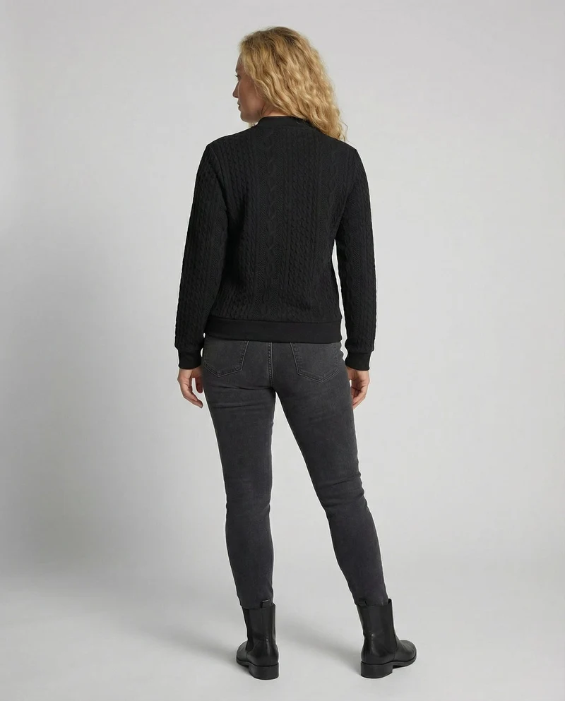 Weicher Casual-Pullover Mit Textur Für Damen