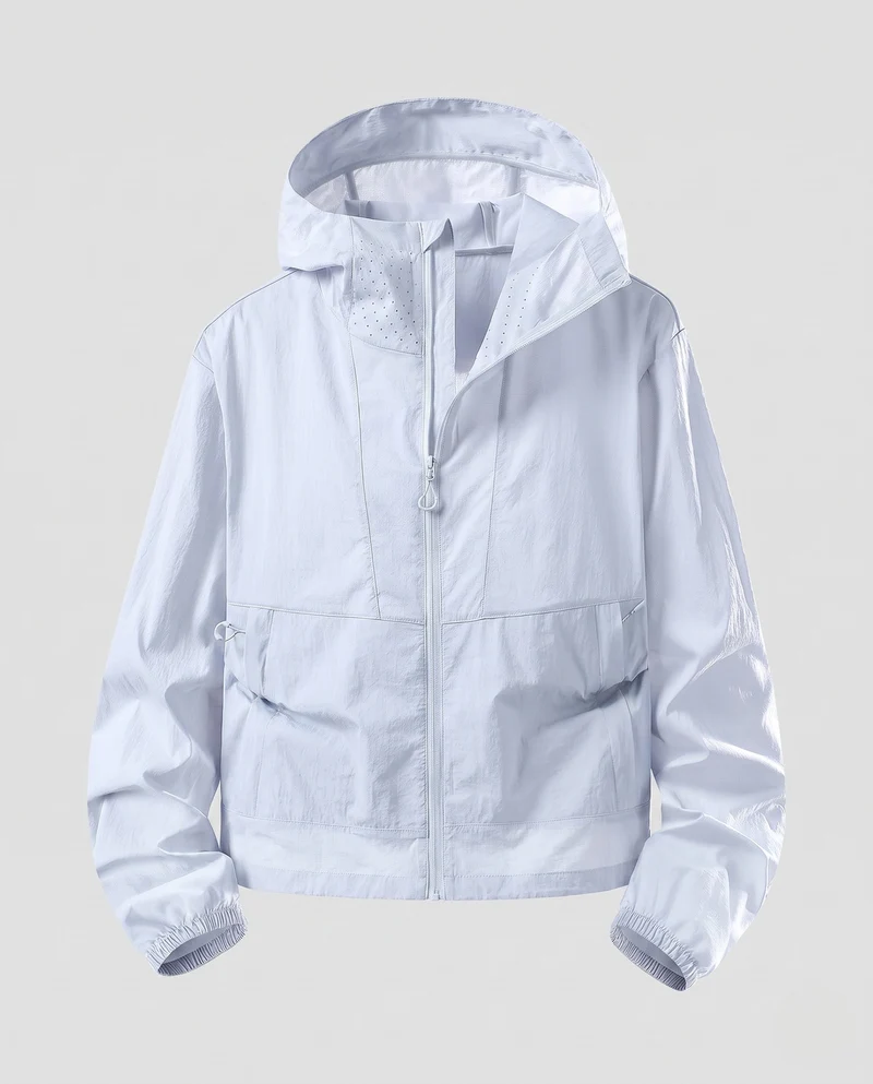 Damen nan ultraleichte packbare Windbreakerjacke mit Kapuze und Netzfutter Nord Taschen