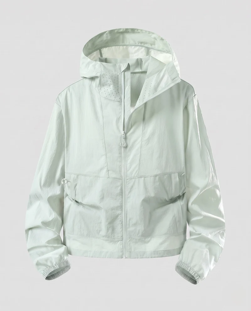 Damen nan ultraleichte packbare Windbreakerjacke mit Kapuze und Netzfutter Nord Taschen
