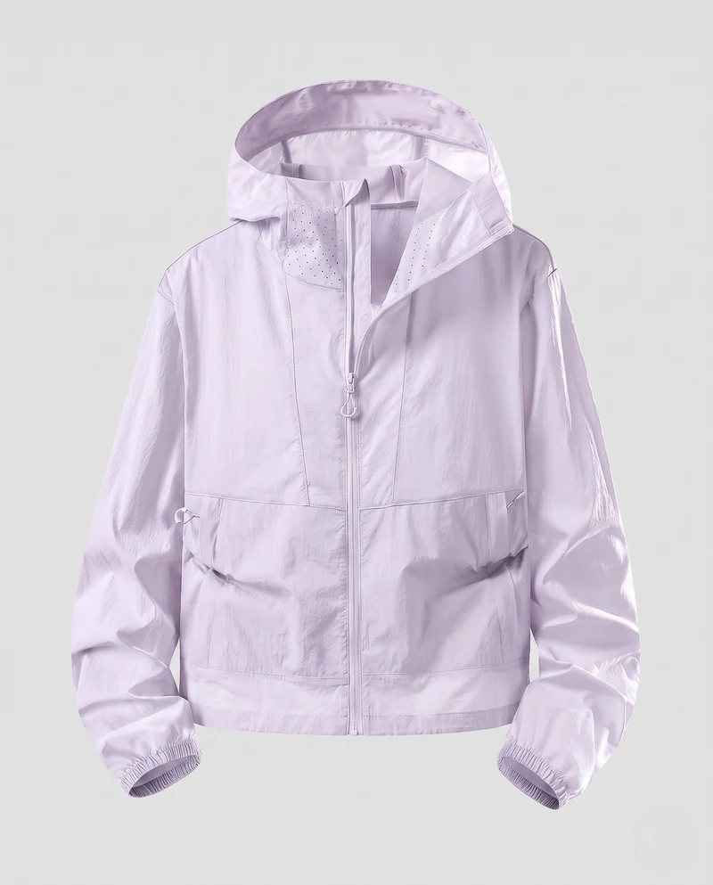 Damen nan ultraleichte packbare Windbreakerjacke mit Kapuze und Netzfutter Nord Taschen