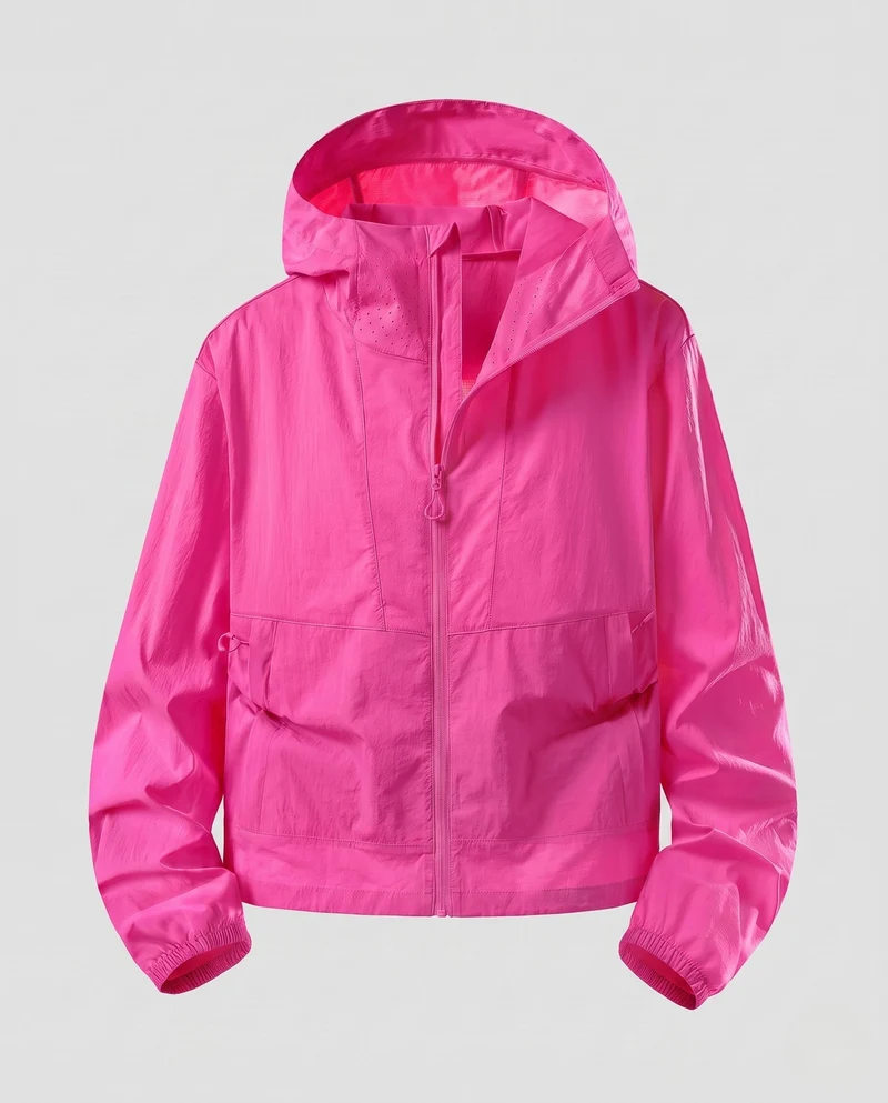 Damen nan ultraleichte packbare Windbreakerjacke mit Kapuze und Netzfutter Nord Taschen