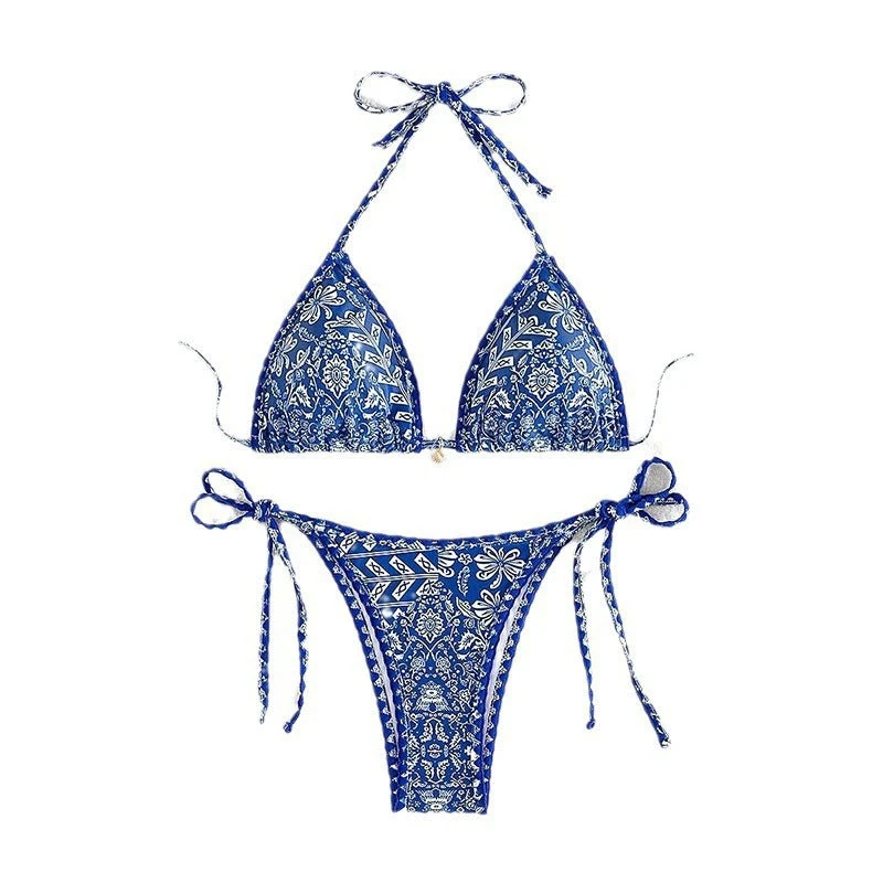 Damen Triangel-Bikini mit floralem Muster Nord Taschen