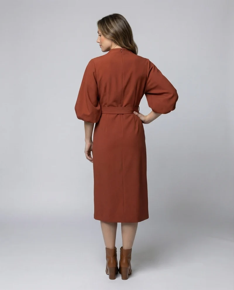 Damen Architektonische Kimonoärmel Maxikleid
