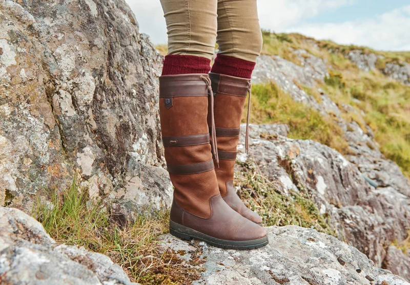 Alpaka knielange Socken - Malbec