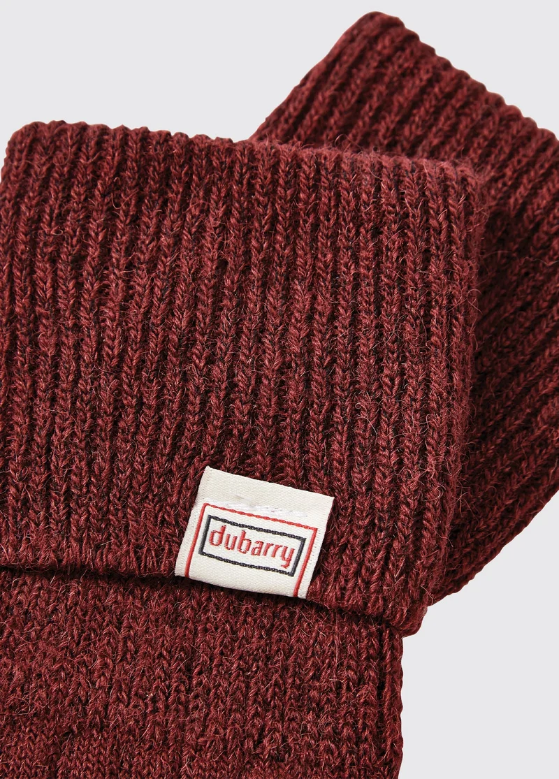 Alpaka knielange Socken - Malbec