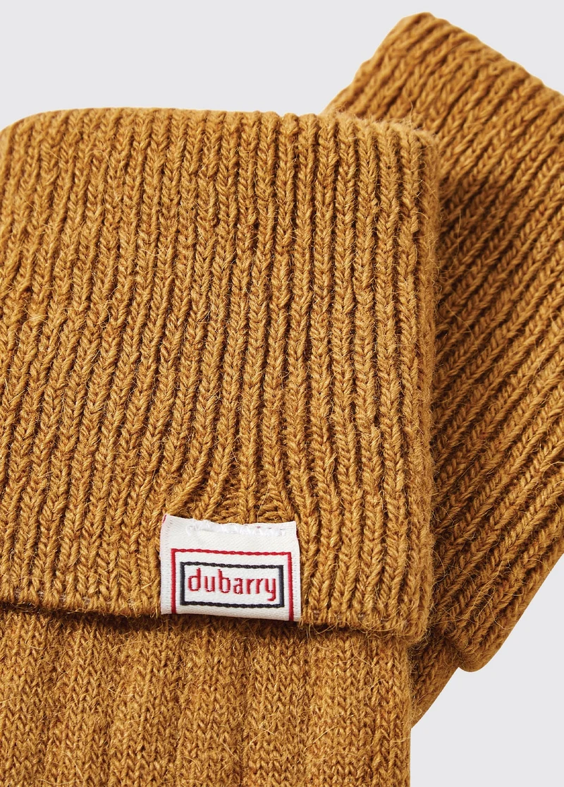Alpaka knielange Socken - Mustard
