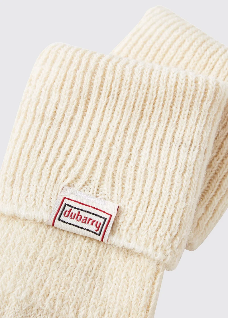 Alpaka knielange Socken - Cream