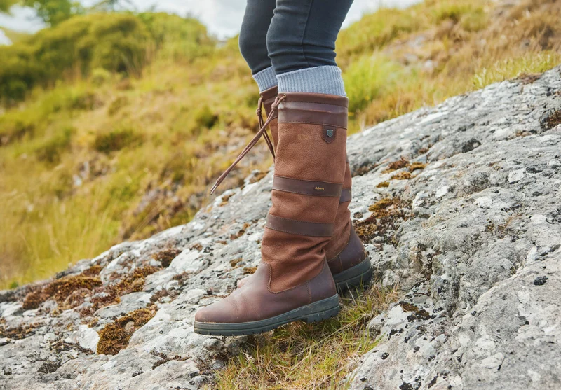Alpaka knielange Socken - Sky