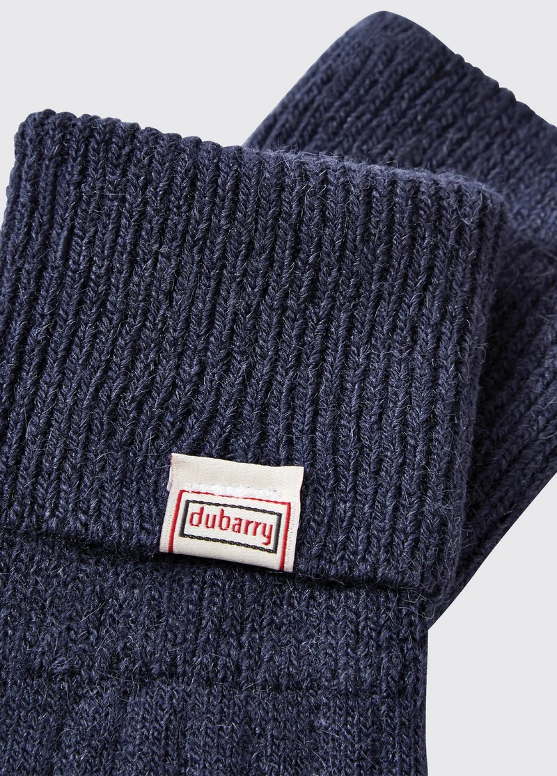Alpaka knielange Socken - Navy