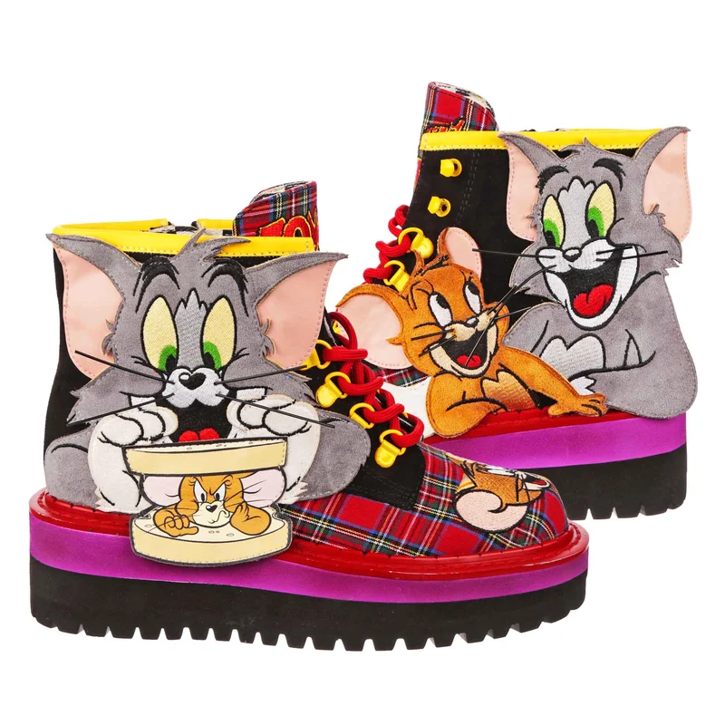 Irregular Choice Frauen Tom & Jerry Maus-Sandwich-Stiefel
