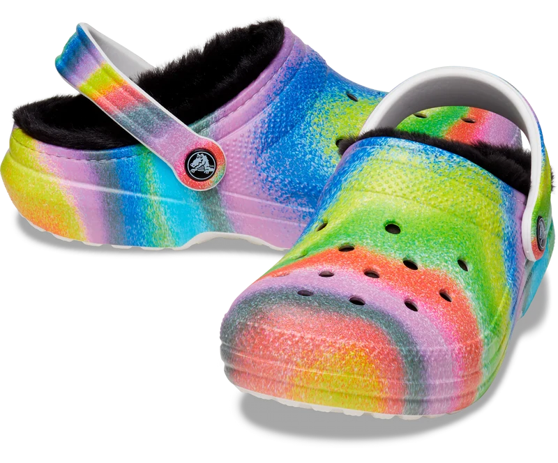 Crocs Unisex Classic Lined Spray Dye Clog – Weiß
