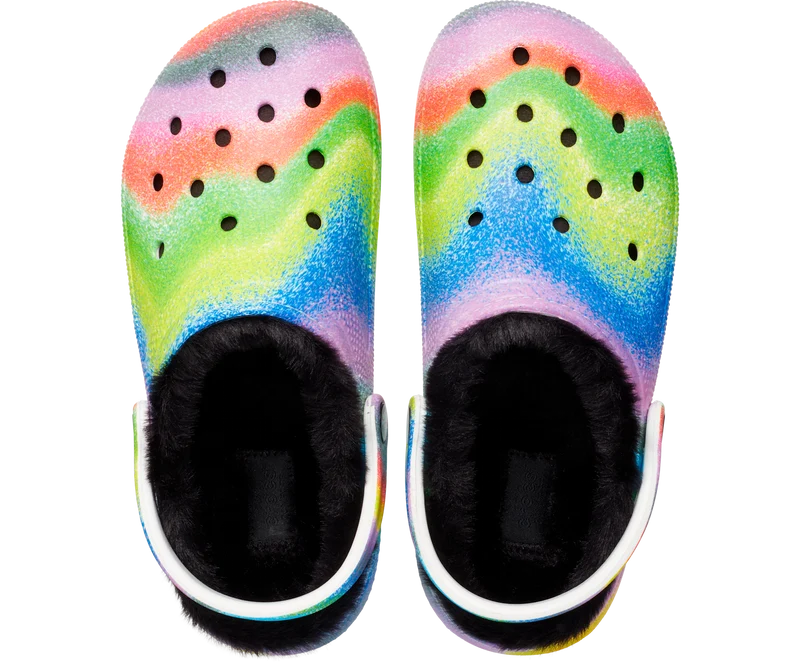 Crocs Unisex Classic Lined Spray Dye Clog – Weiß