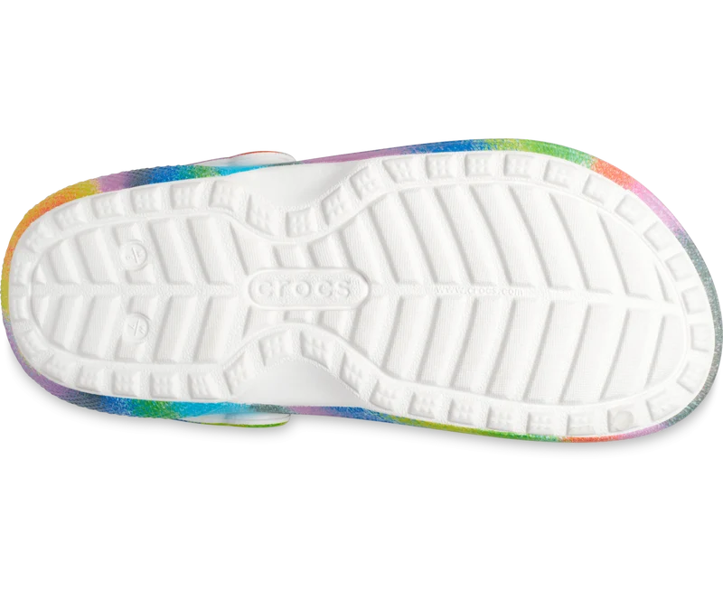 Crocs Unisex Classic Lined Spray Dye Clog – Weiß