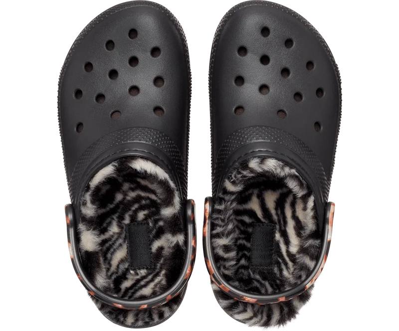 Crocs Unisex Classic Lined Animal Remix Clog – Schwarz
