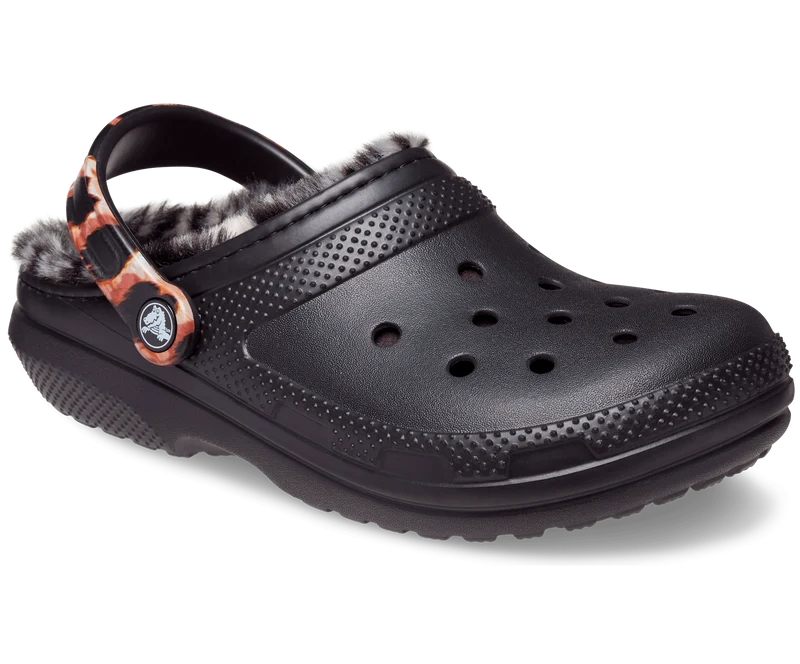 Crocs Unisex Classic Lined Animal Remix Clog – Schwarz