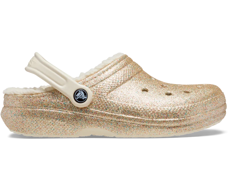 Crocs Unisex Classic Glitter Lined Clog - Multi / Gold