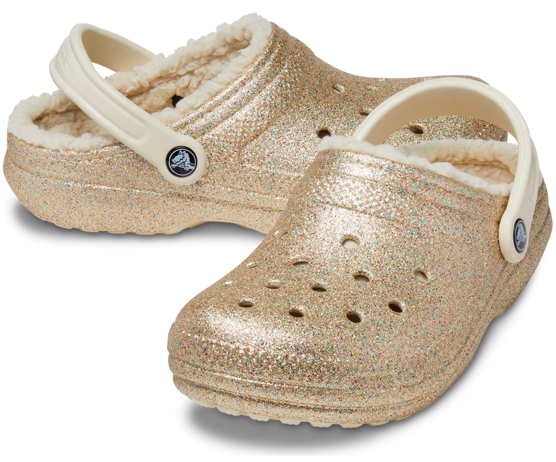 Crocs Unisex Classic Glitter Lined Clog - Multi / Gold