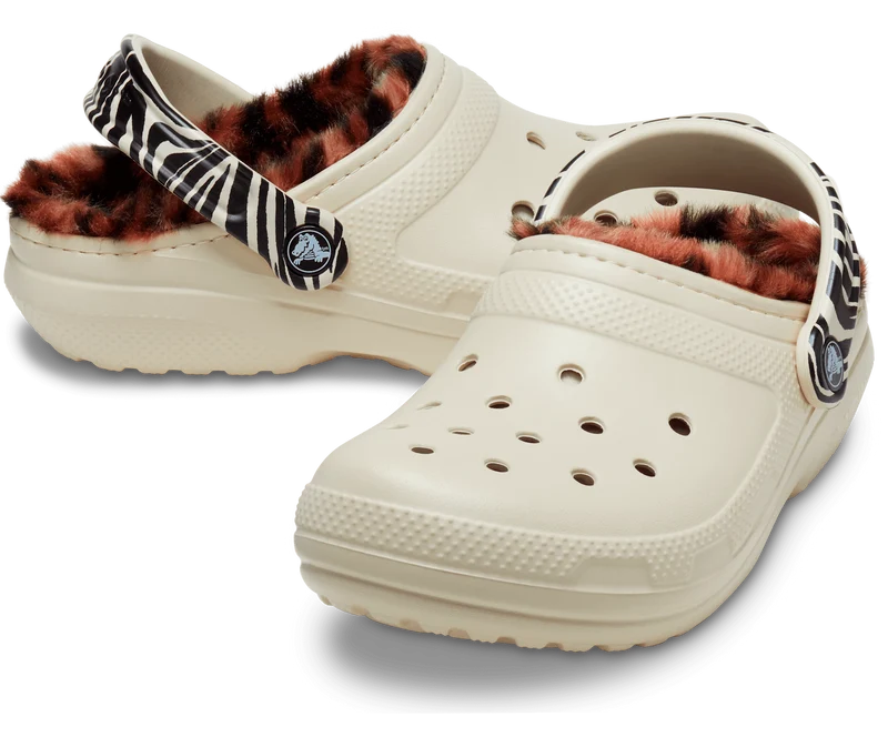 Crocs Unisex Classic Lined Animal Remix Clog – Knochen