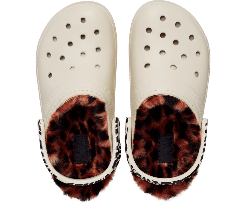 Crocs Unisex Classic Lined Animal Remix Clog – Knochen