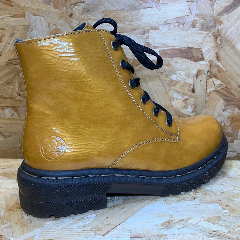 Rieker Damenmode-Stiefelette – Senfglänzend