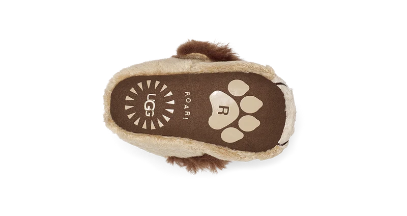 UGG Bixbee Lion Stuffie Hausschuhe für Kleinkinder – Sandschokolade