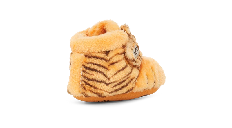 UGG Bixbee Tiger Stuffie Hausschuhe für Kleinkinder – Daisy Dark Earth
