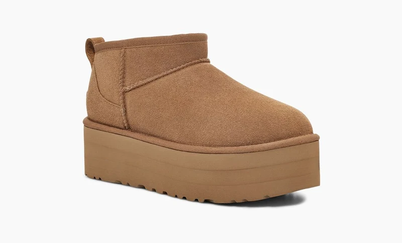 UGG Damen Ultra Mini Plateaustiefel - Kastanie