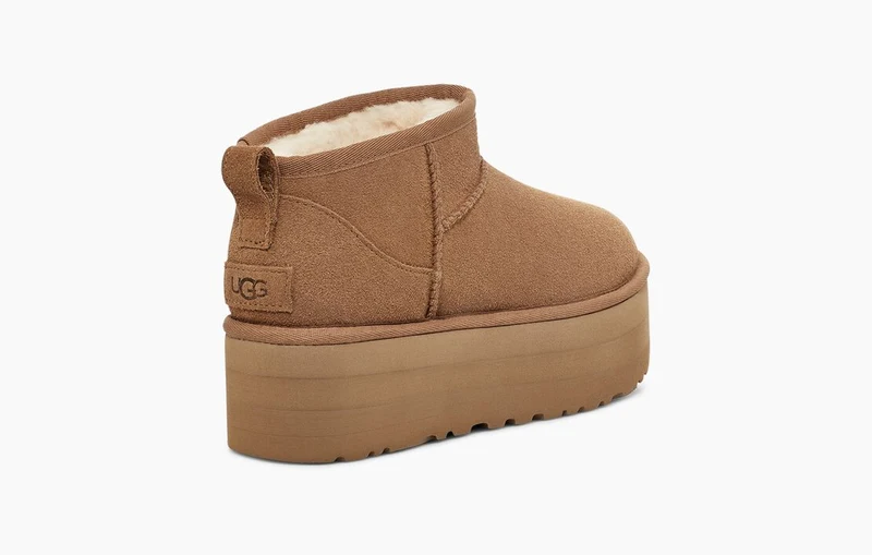 UGG Damen Ultra Mini Plateaustiefel - Kastanie