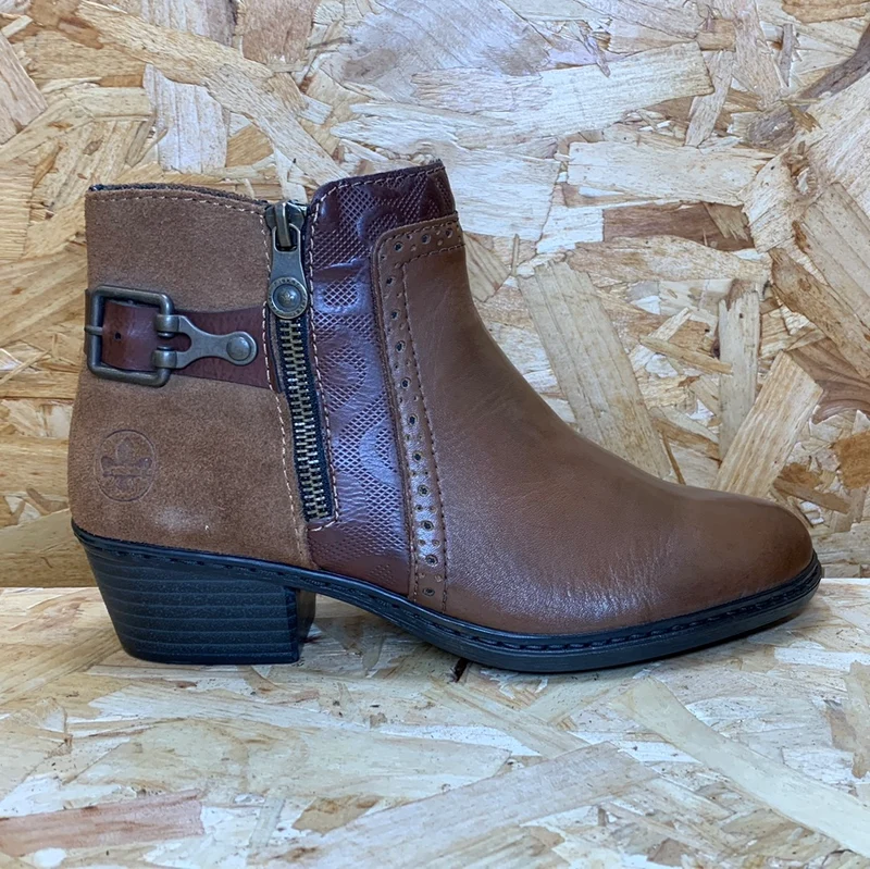 Rieker Damenmode-Stiefelette – Braun