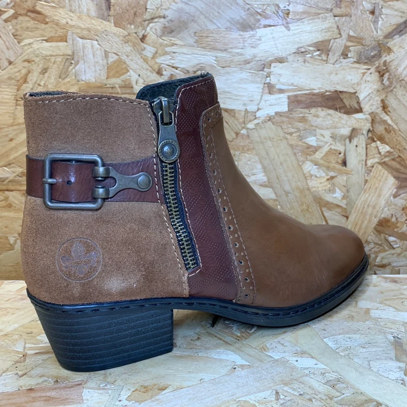 Rieker Damenmode-Stiefelette – Braun